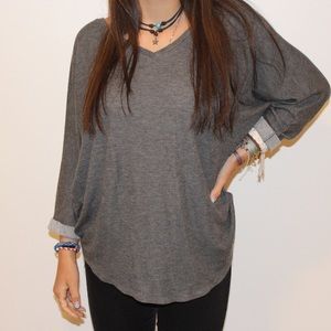 Quarter Sleeve Grey Top